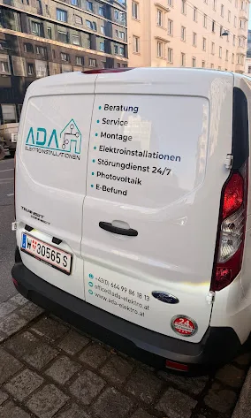 ADA Elektro Servicefahrzeug in Wien – Elektroinstallation, Photovoltaik, Smart Home, Störungsdienst 24/7 und E-Befund